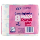 8 Maxi Rotoli Carta Igienica 2 Veli U! Confronta e Risparmia